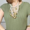 Collar ARITZE Borlas Dorado&Beige