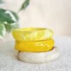 Pack 3 Pulseras Resina Amarillo