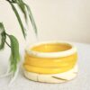 Pack 4 Pulseras Resina Amarillo