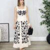 Conjunto THAIS Bordado Beige&Negro