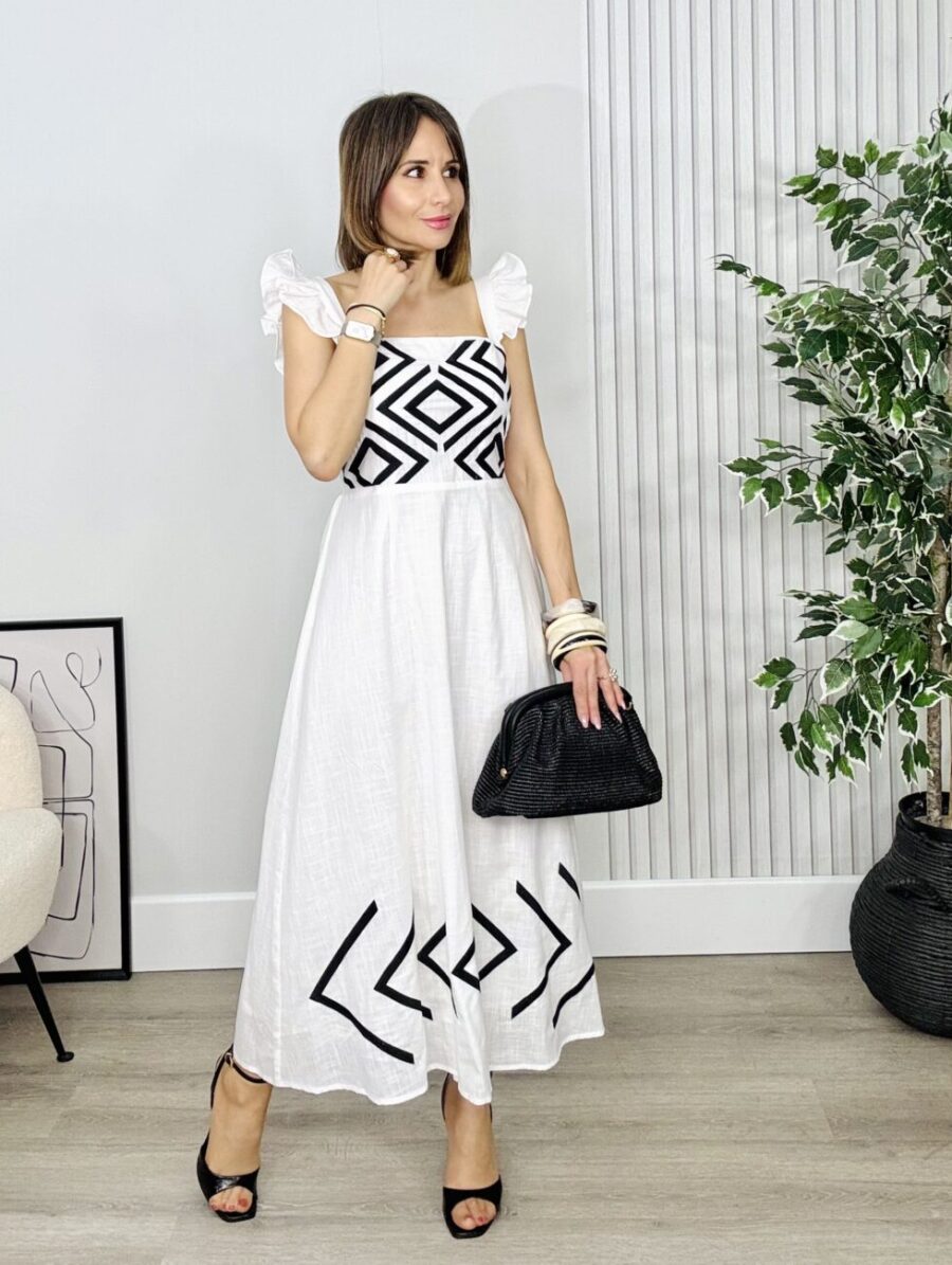 Vestido NICOLLET Blanco&Negro