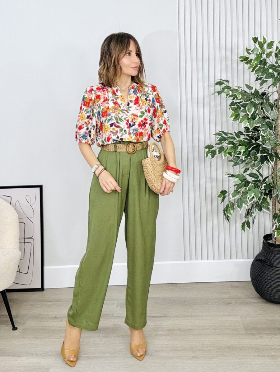 Pantalon ORVELLA Cinto Verde
