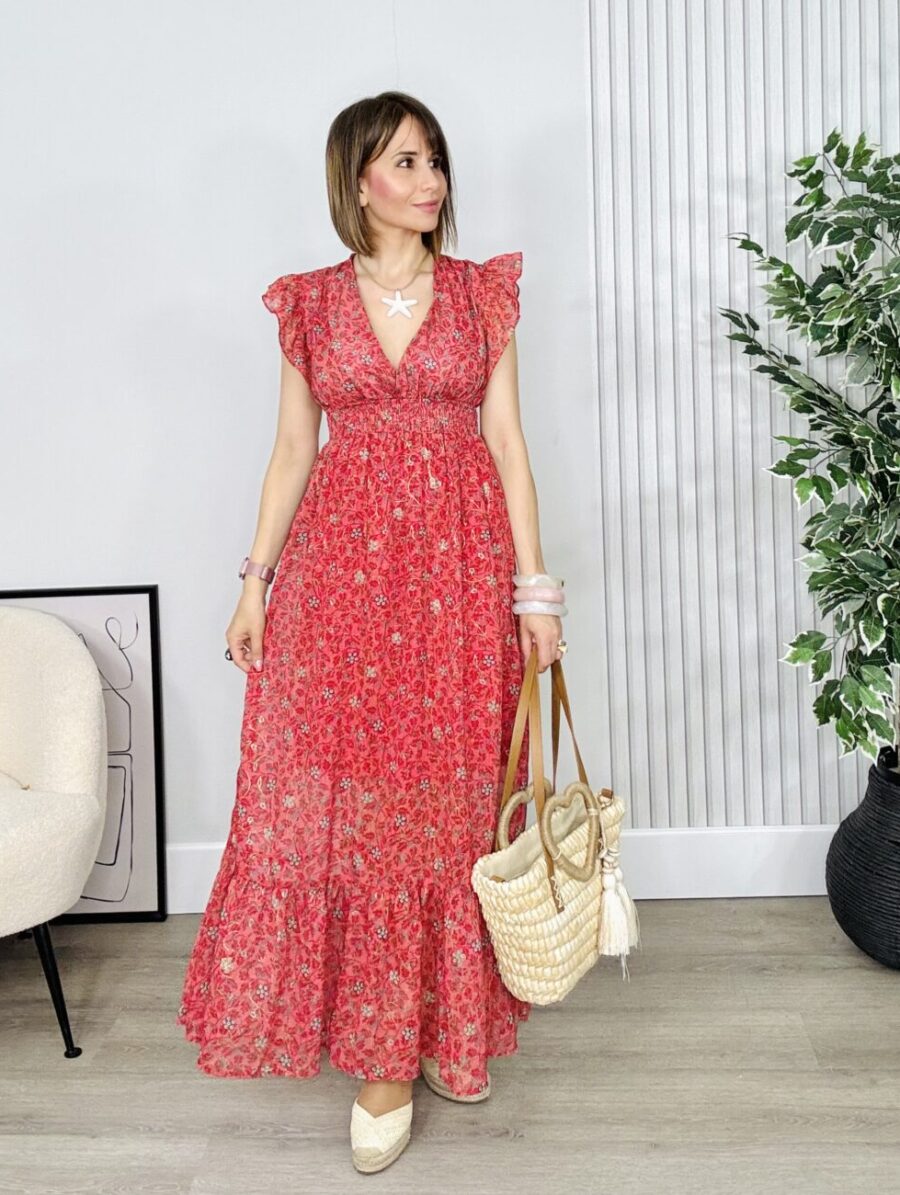 Vestido ROSALÍA Rojo Coral