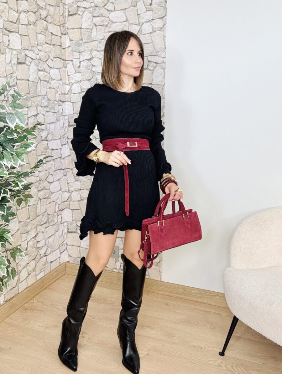 Vestido Punto ROMANCE Negro