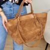 Bolso LUMIRE Serraje Camel