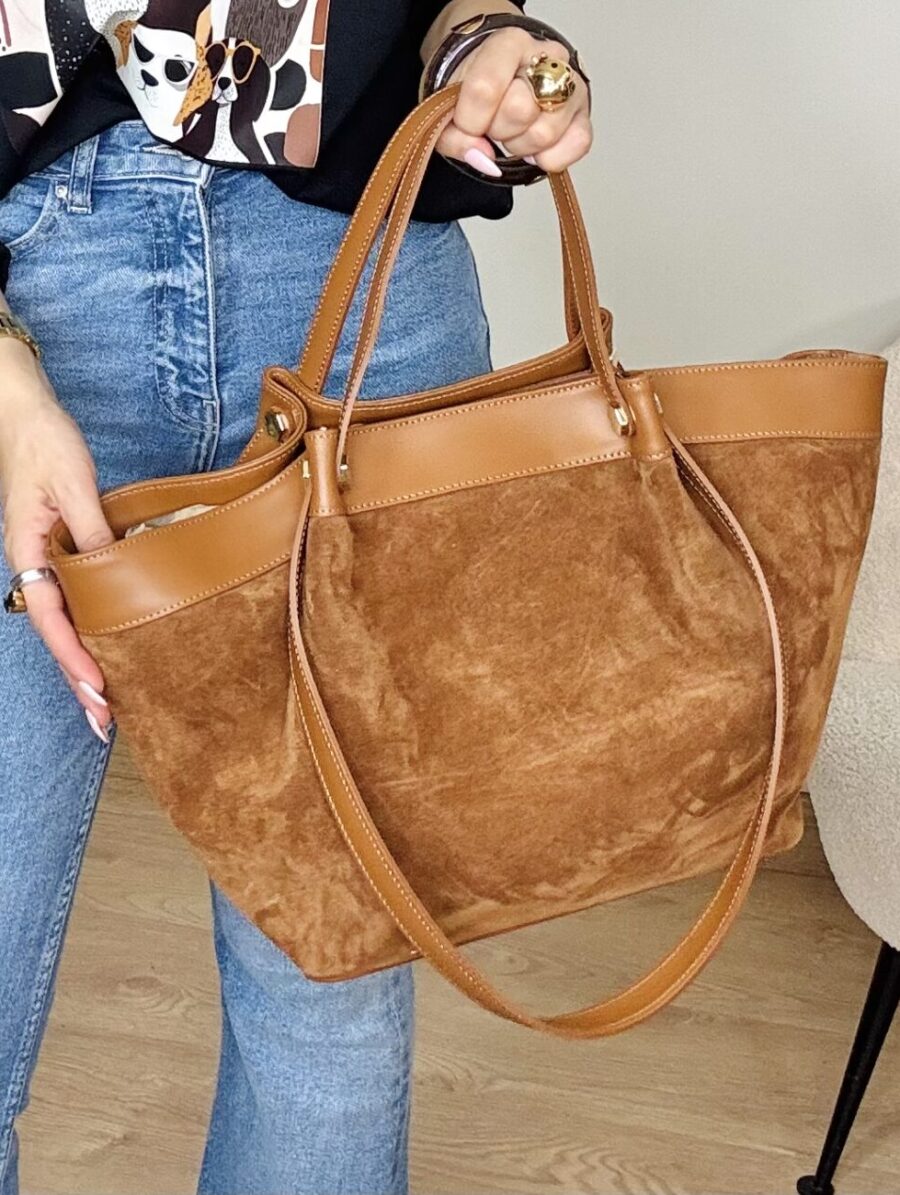 Bolso LUMIRE Serraje Camel