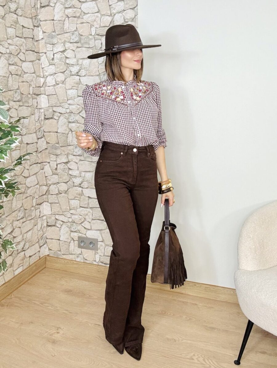 Jeans Flare KATE Chocolate