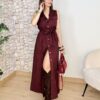 Vestido AGORA Ante Burdeos
