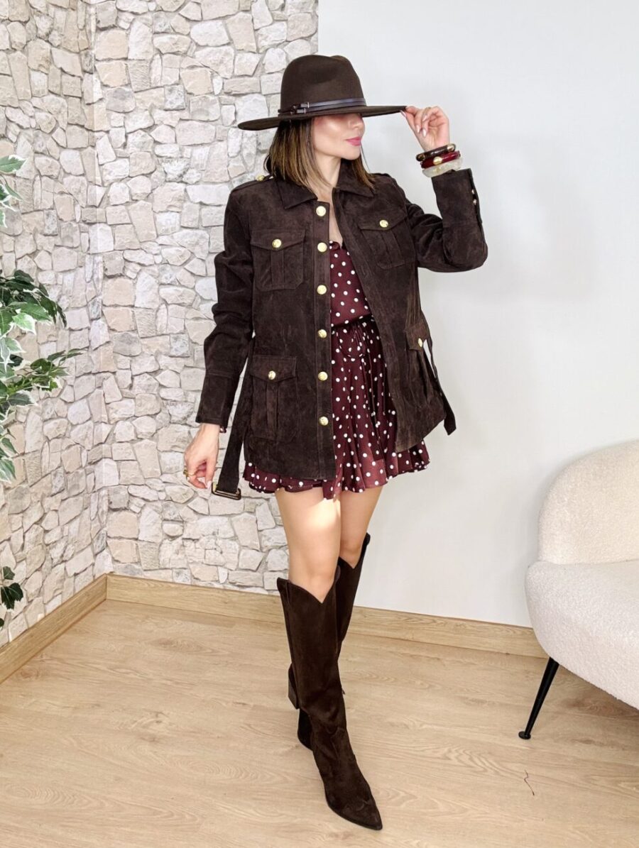 Chaqueta Ante MIUTY Choco