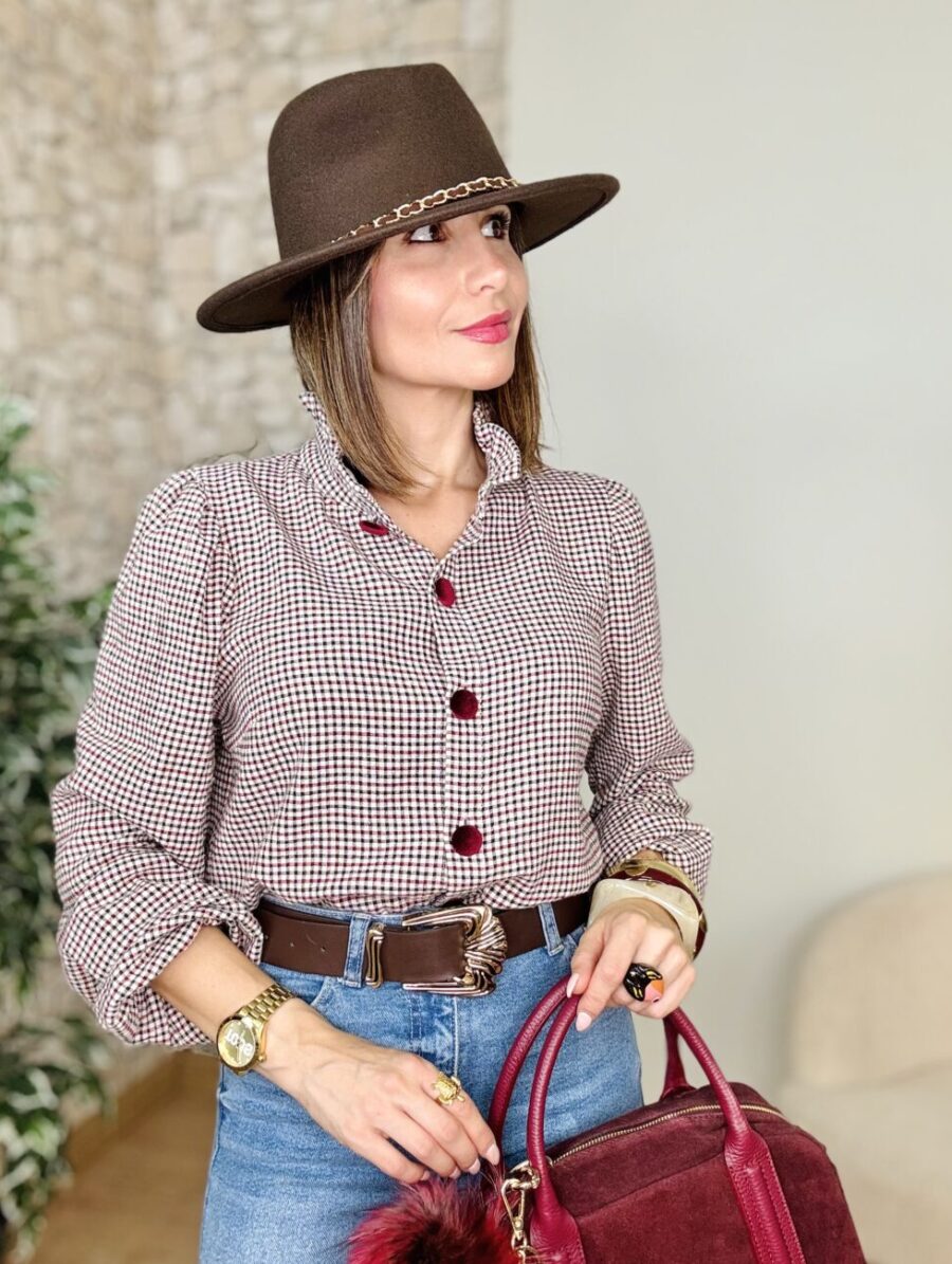 Blusa VELOUR Burdeos