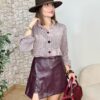 Faldita Pantalón Polipiel SHARON Burdeos