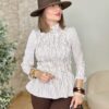 Blusa AURORA Rayas Choco