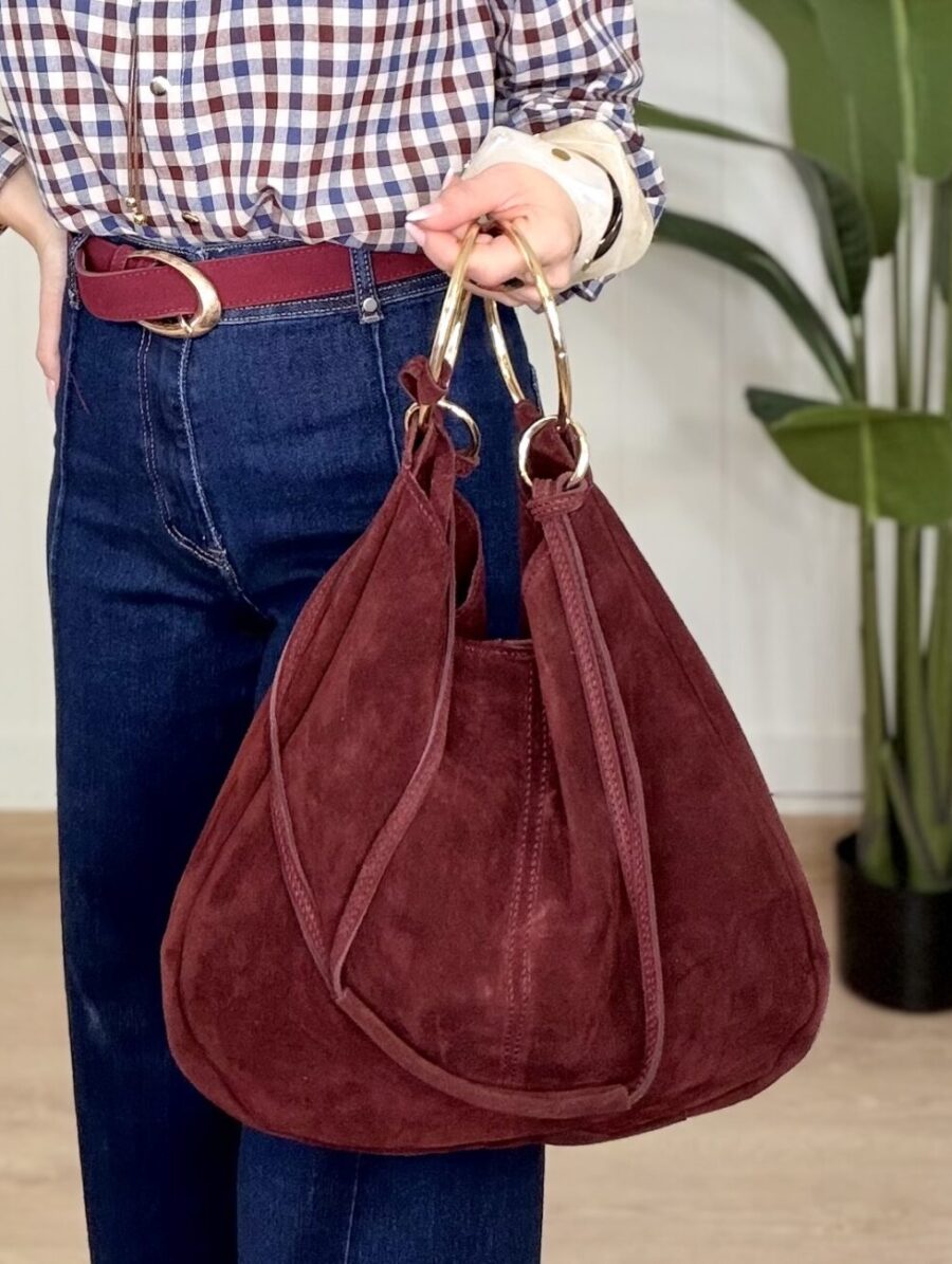 Bolso ARO Serraje Burdeos