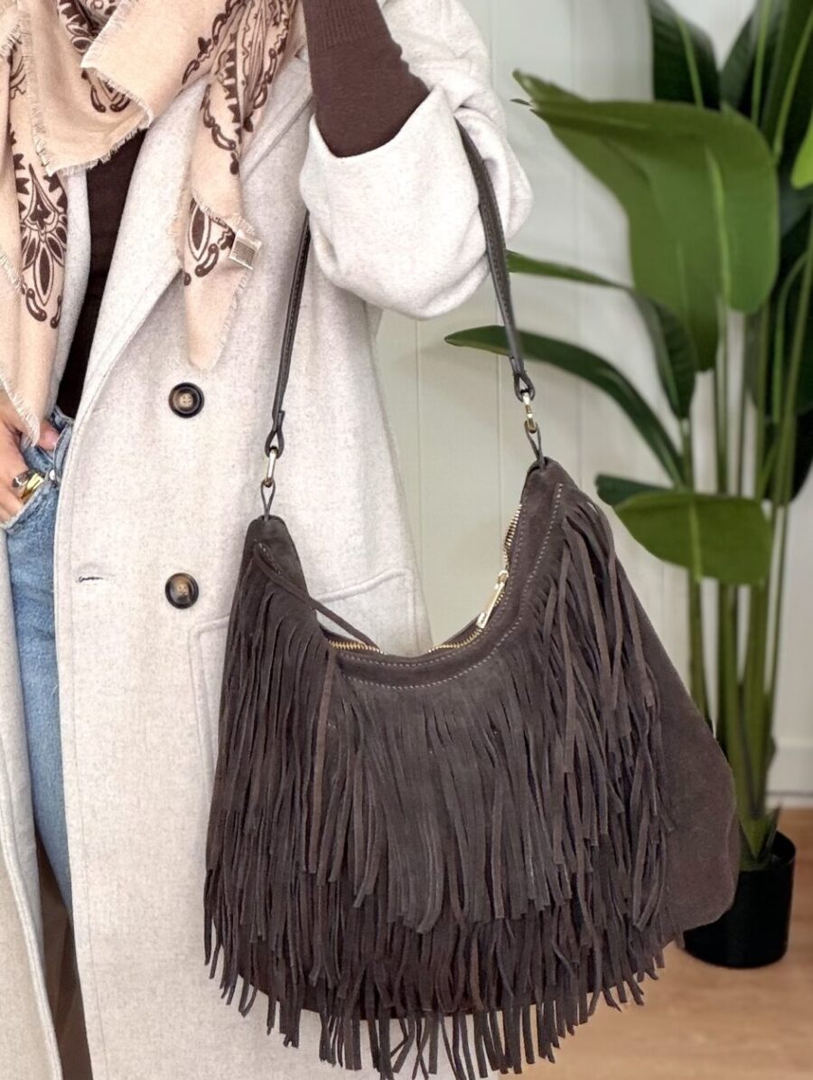 Alternative view of Bolso GOIA Flecos Chocolate