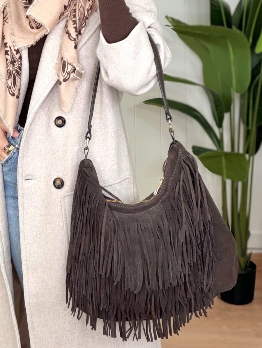 Bolso GOIA Flecos Chocolate