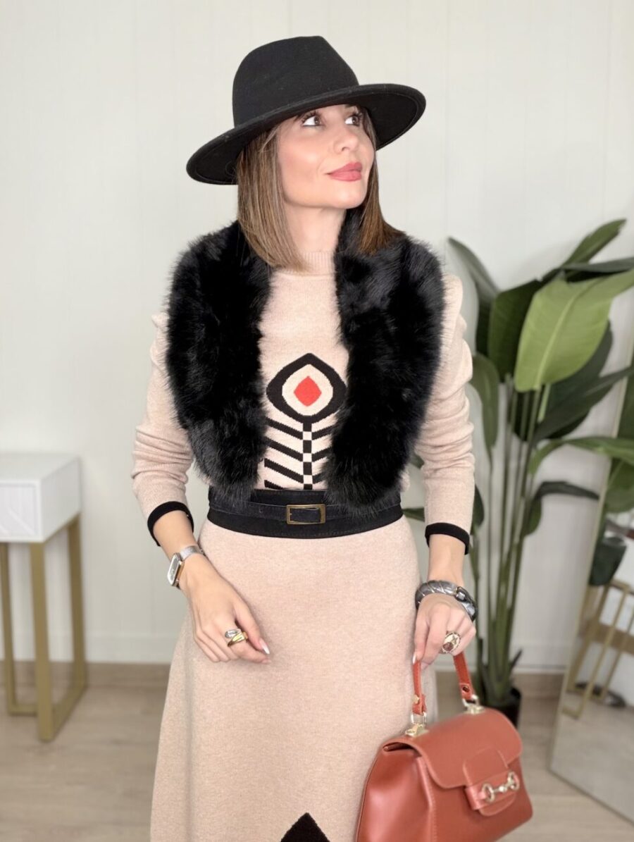 Estola TULA pelito Negro