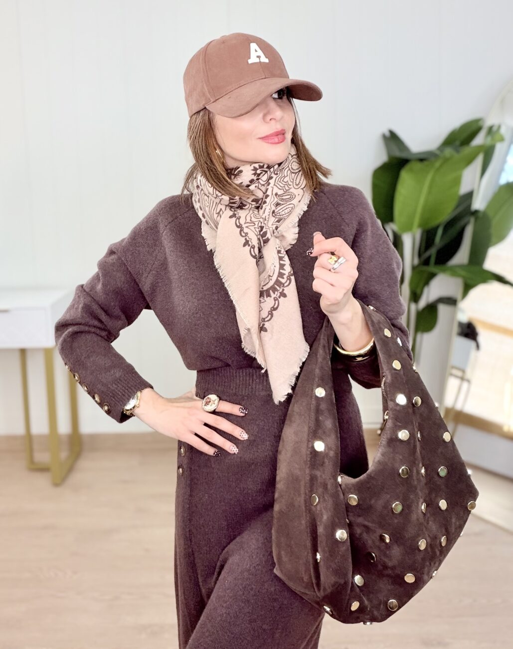 Pasmina CACHEMIRE Beige&Choco