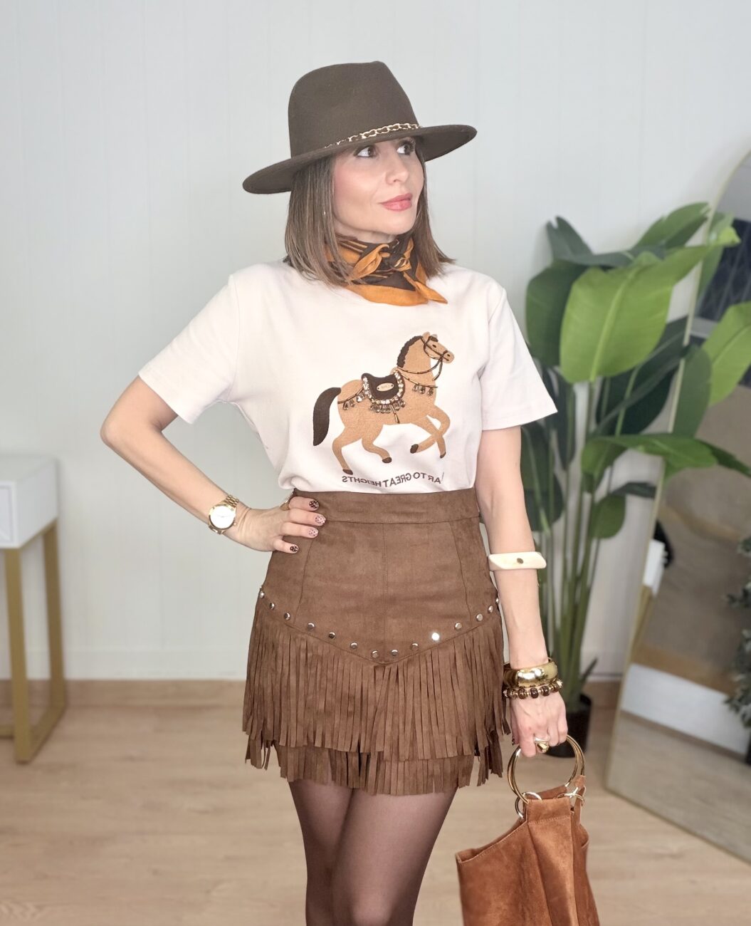 Falda ARIA Ante Cuero