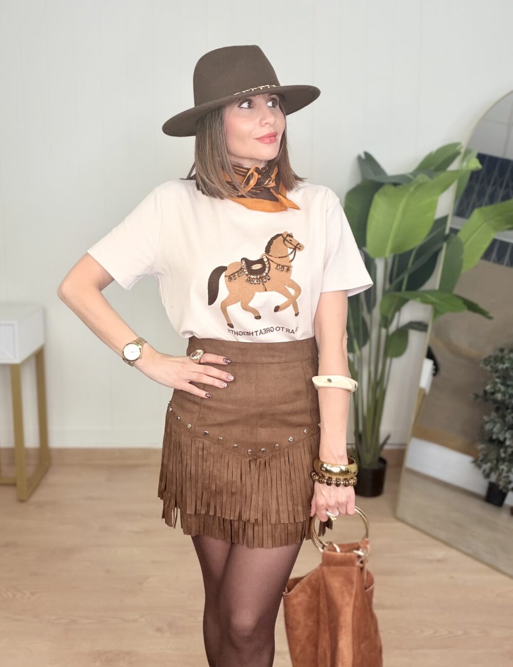 Falda ARIA Ante Cuero - Imagen 3