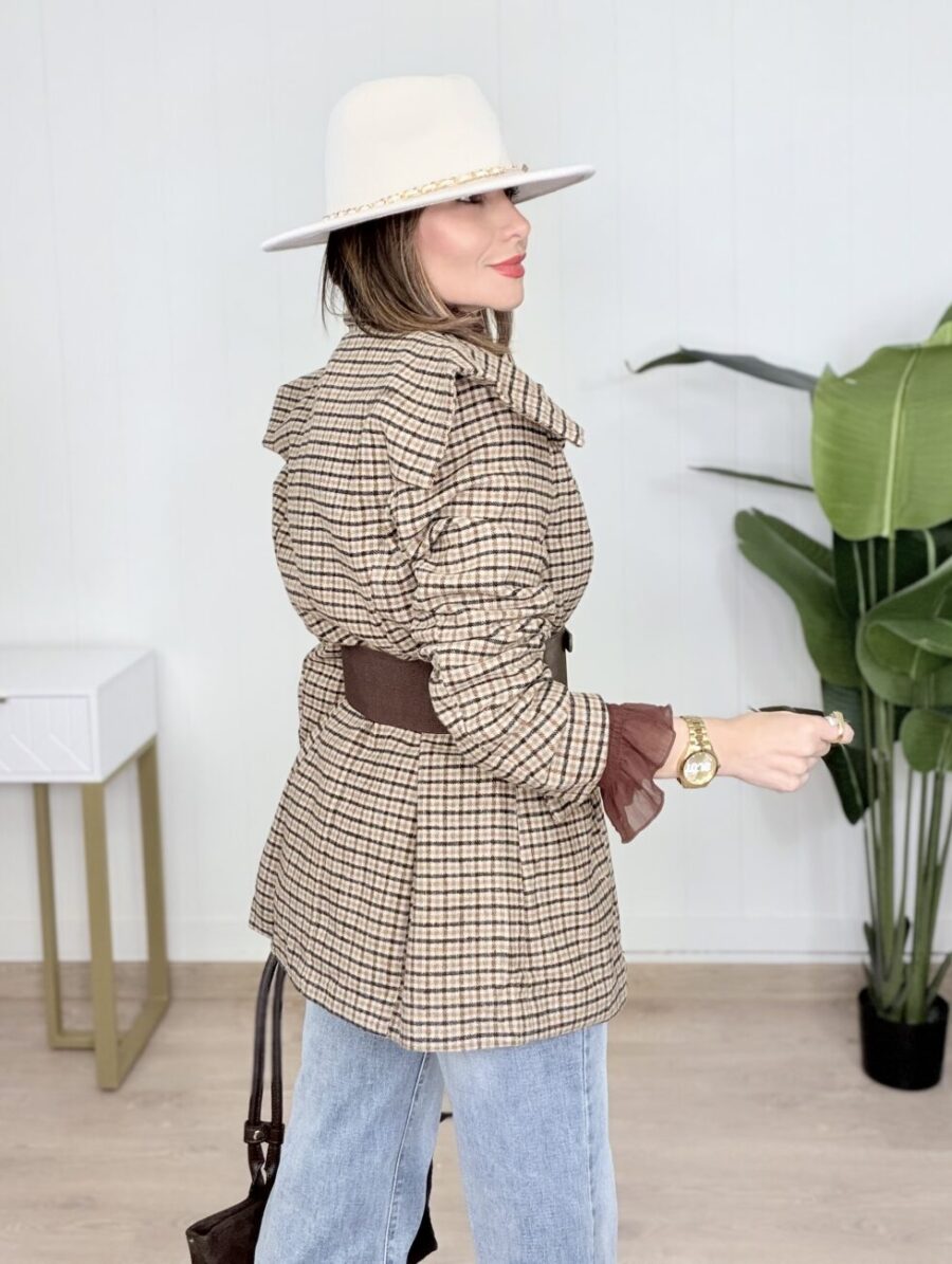 Alternative view of Chaqueta GRISELLE Cuadros Choco