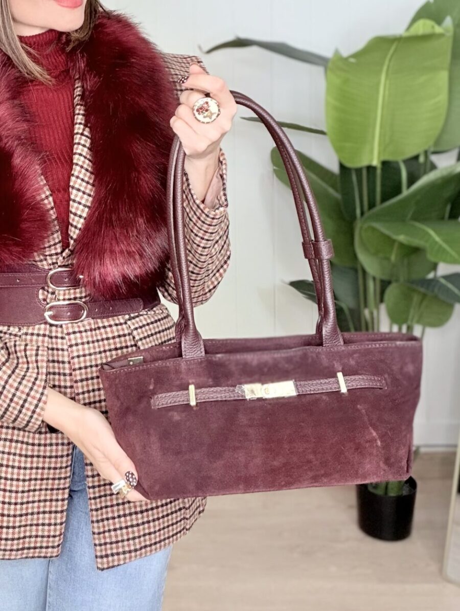 Bolso LUNET Serraje Burdeos