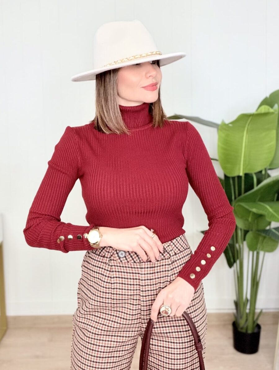 Jersey BOTTON Canalé Burdeos