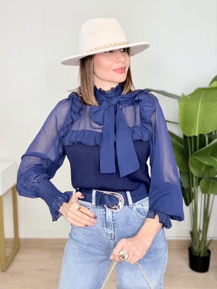 Blusa MARIEL Azul Marino