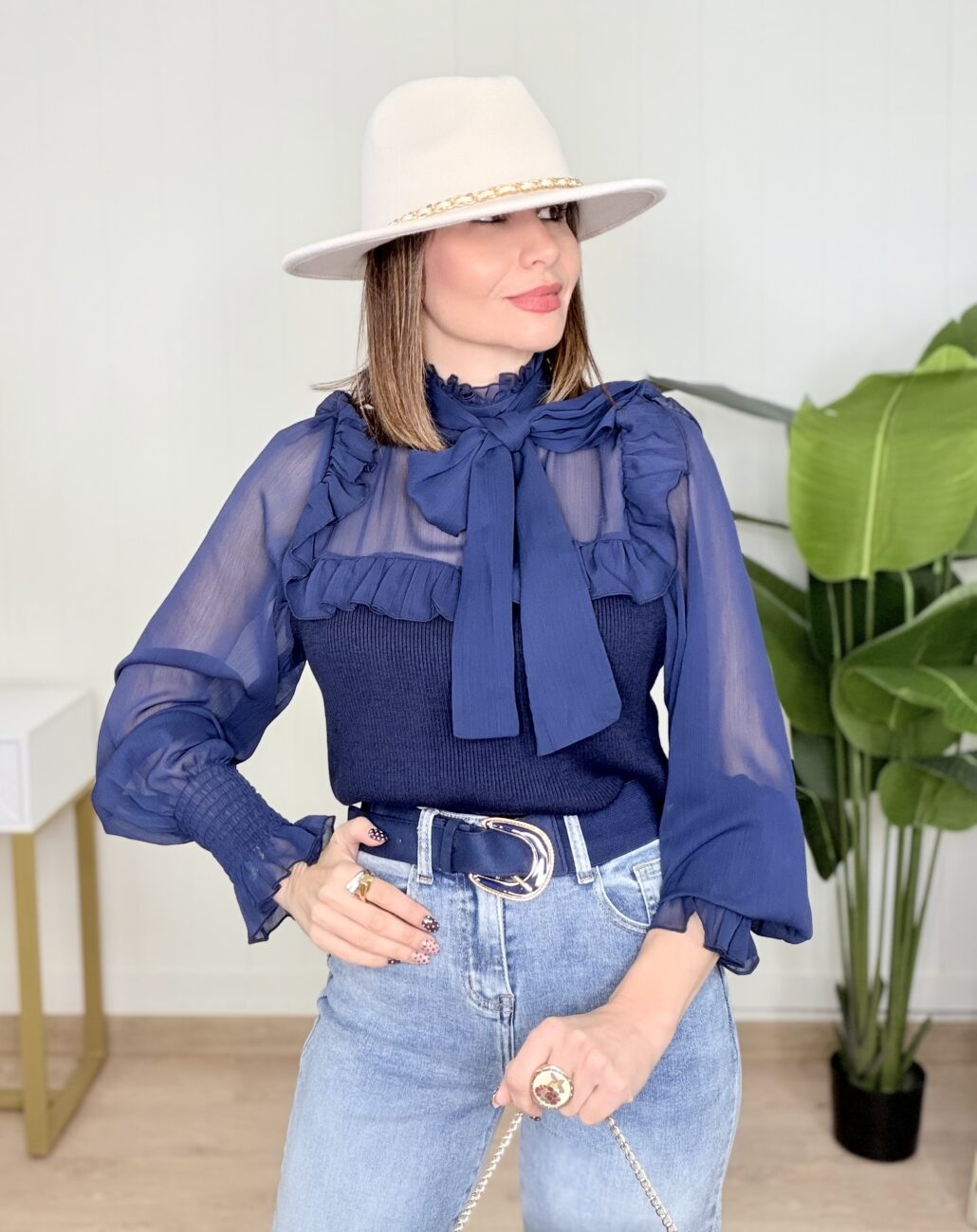 Blusa MARIEL Azul Marino