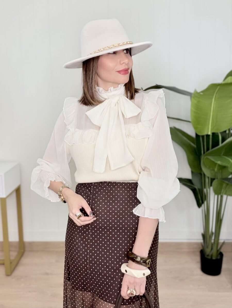 Alternative view of Blusa MARIEL Crudo