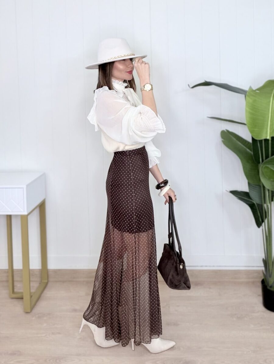 Falda MIRELL Topitos Choco