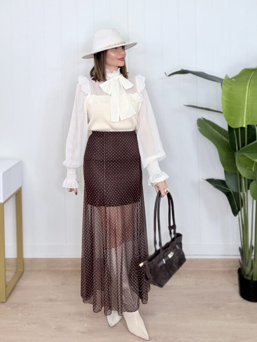 Alternative view of Falda MIRELL Topitos Choco