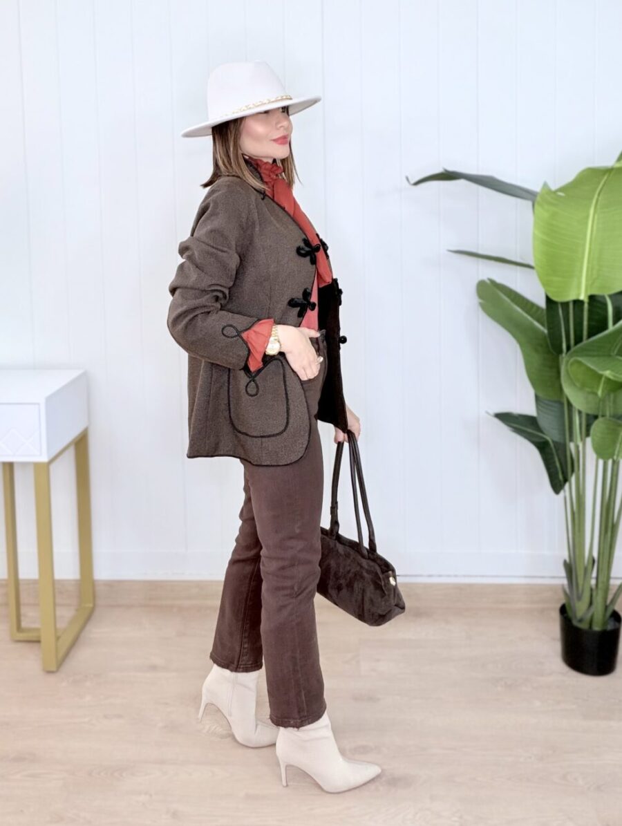 Alternative view of Chaqueta GOYA Alamares Chocolate