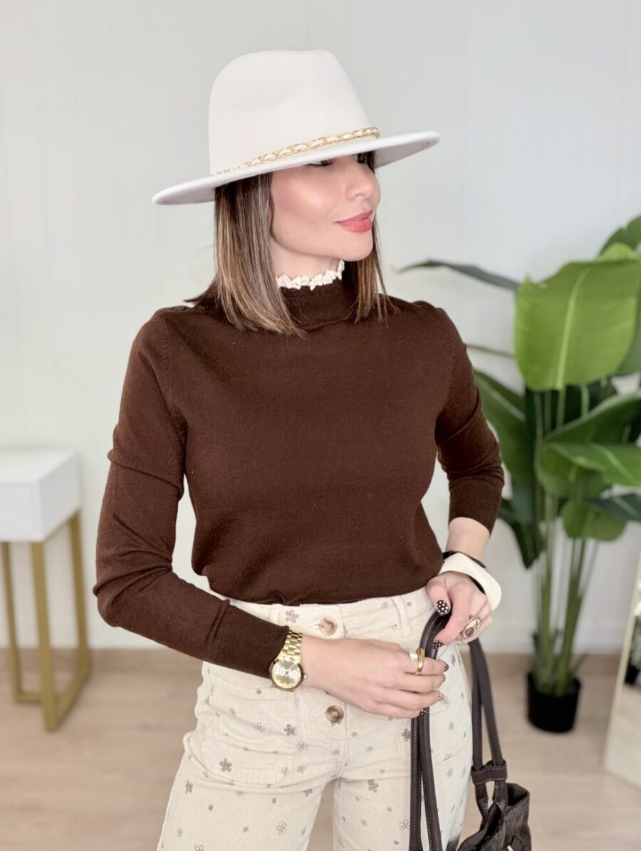 Alternative view of Jersey REIKA Puntilla Choco