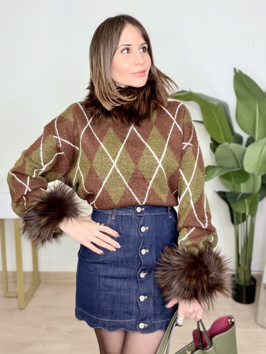 Alternative view of Cuello Pelito Elástico Choco