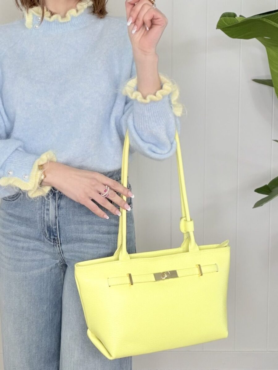 Bolso MELLIN Piel Amarillo Fluor
