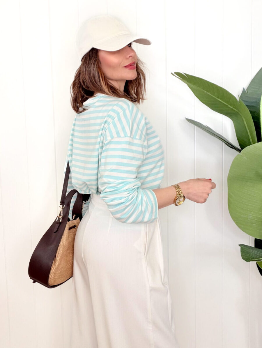 Alternative view of Camiseta MUSY Rayas Celeste