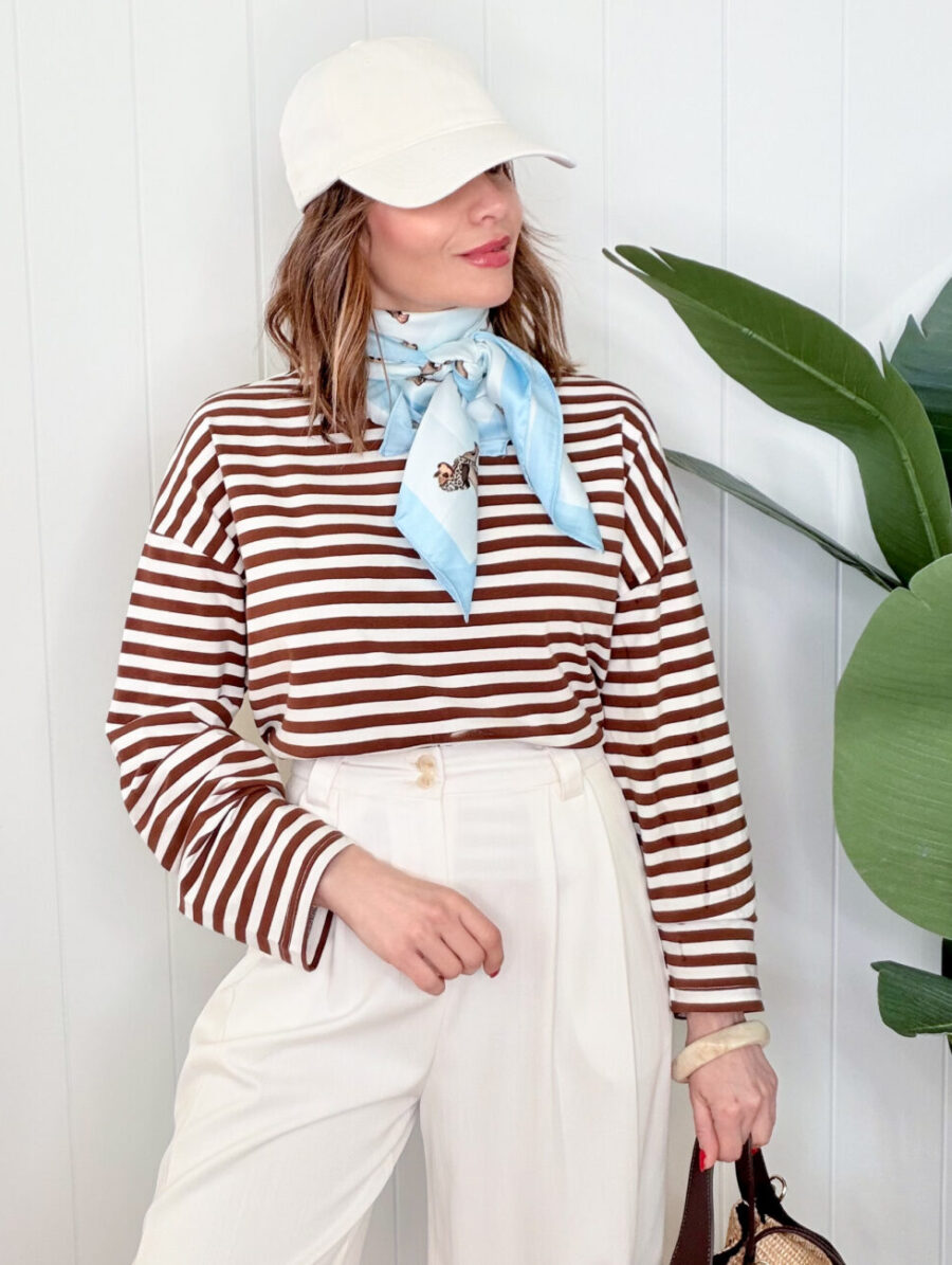 Camiseta MUSY Rayas Chocolate