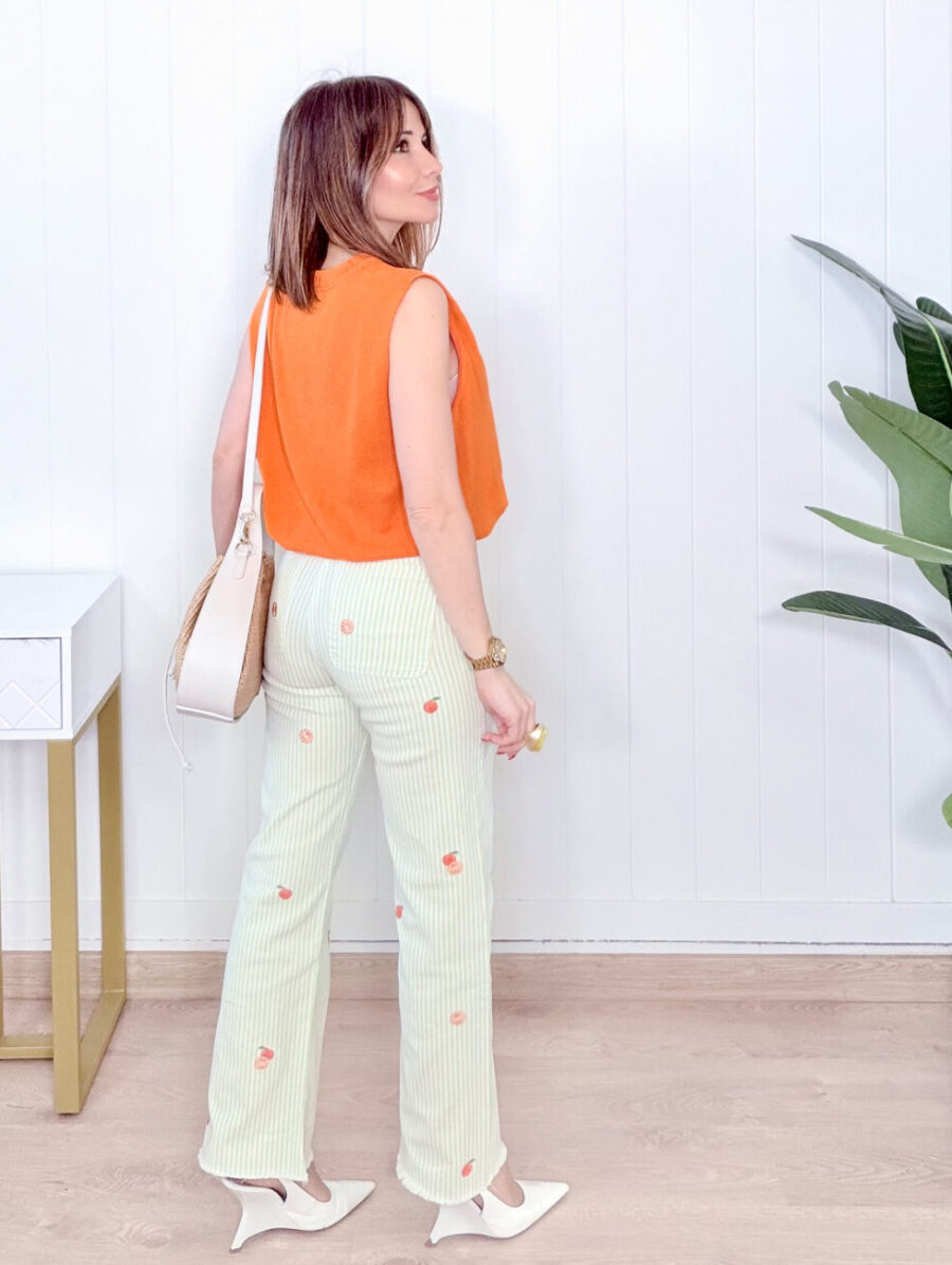 Pantalón ORANGE Rayitas Verde