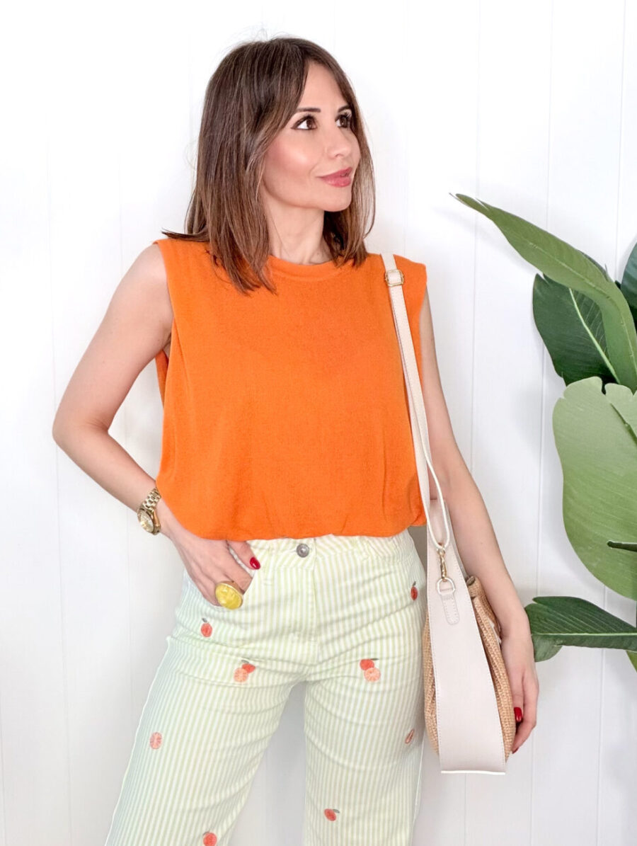 Top Punto de Hilo CIEL Orange