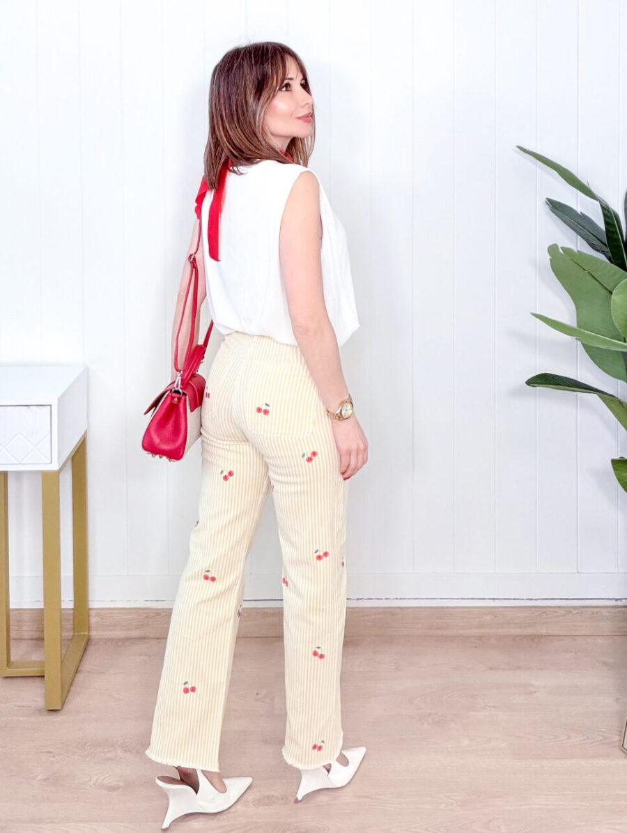 Pantalón CHERRY Rayitas Amarillo