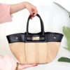 Shopper YARA Piel&Rafia Negro