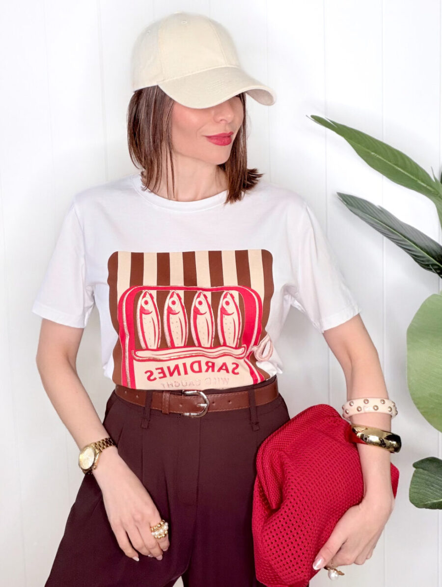 Camiseta SARDINES IN OLIVE Choco