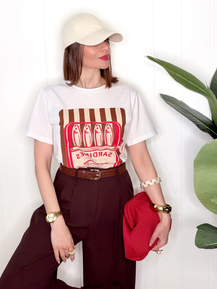 Alternative view of Camiseta SARDINES IN OLIVE Choco