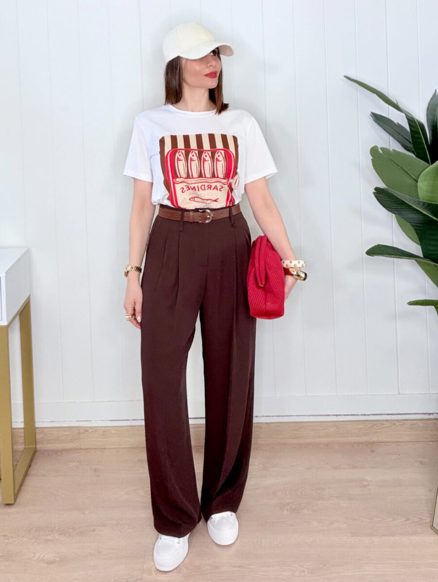 Pantalón OLIVIA Cinturón Chocolate