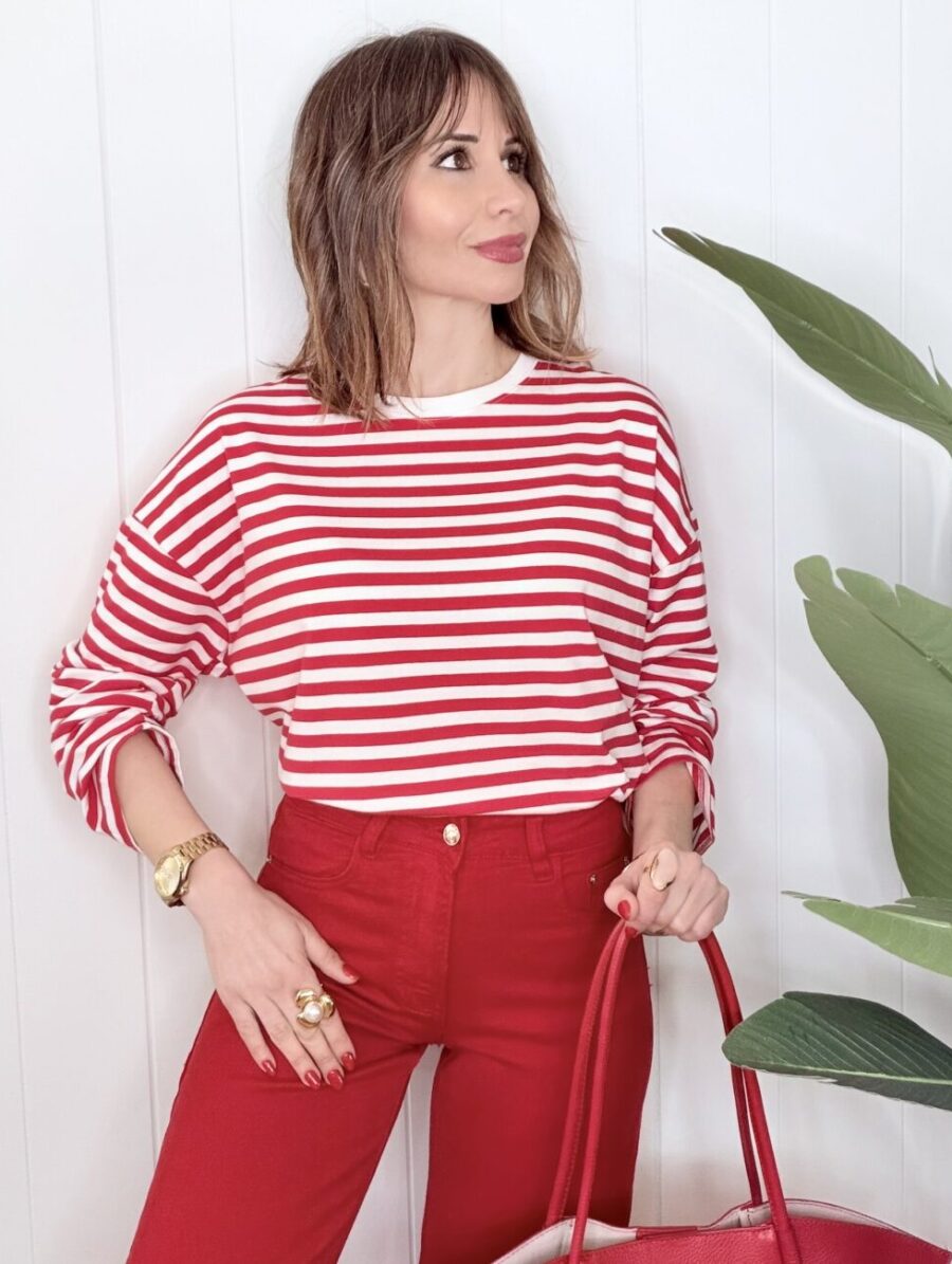 Camiseta MUSY Rayas Roja