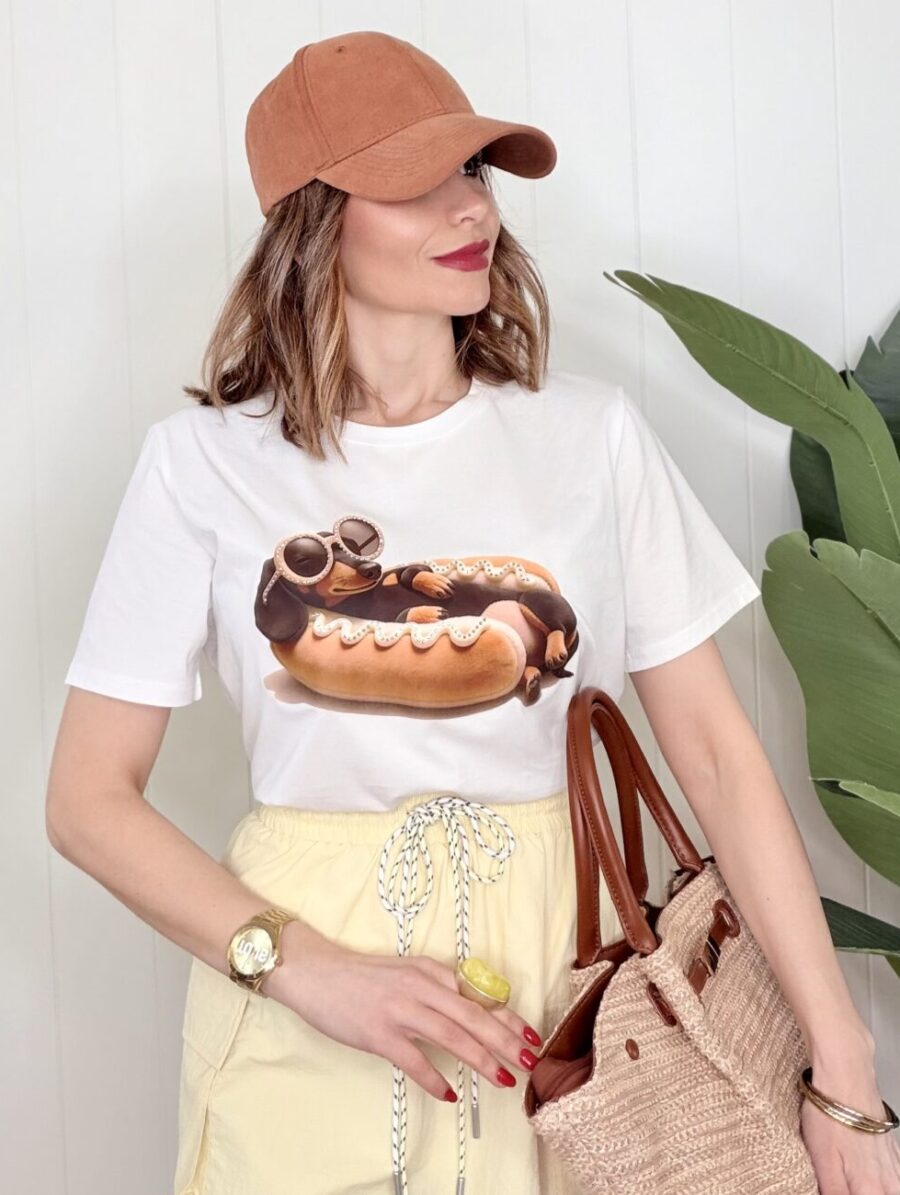 Camiseta SNAK TECKEL Blanca