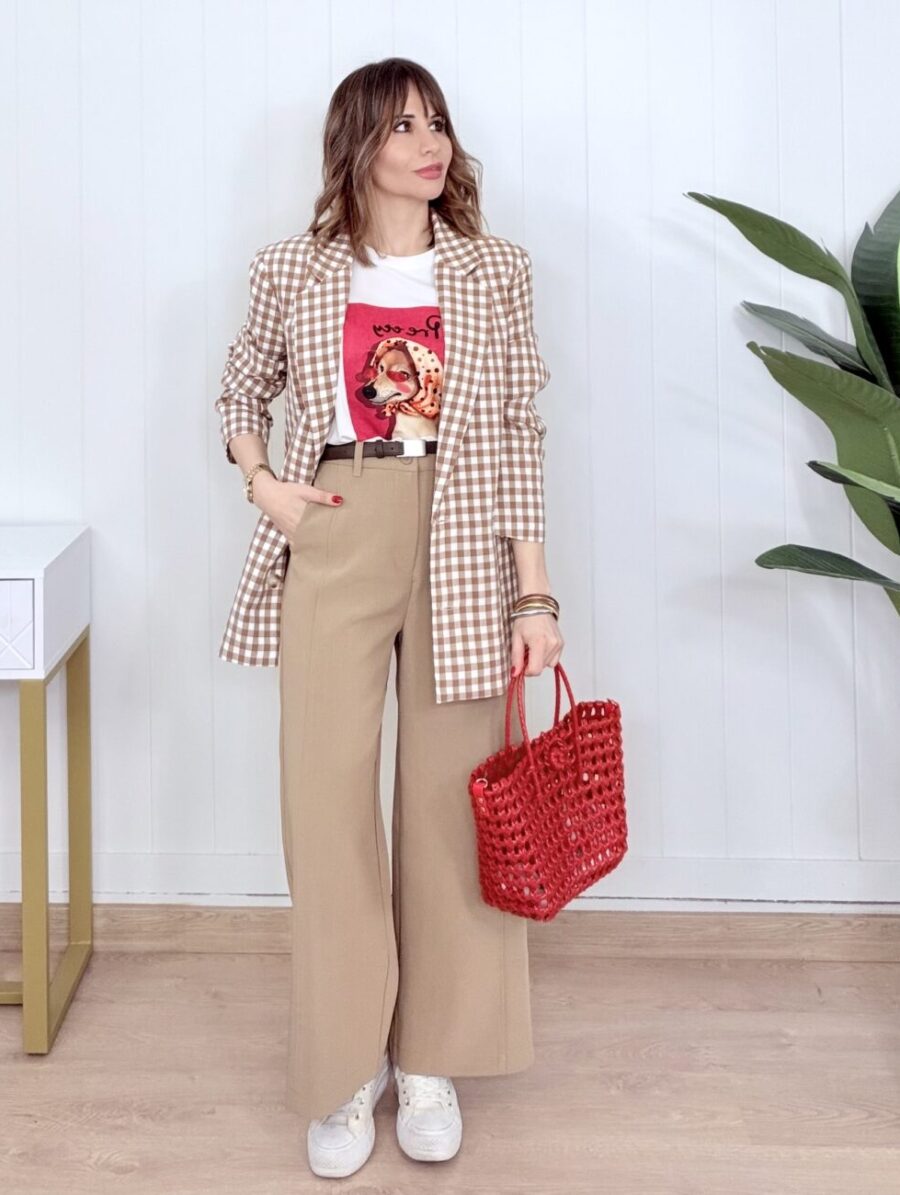 Alternative view of Blazer VICHY Camel