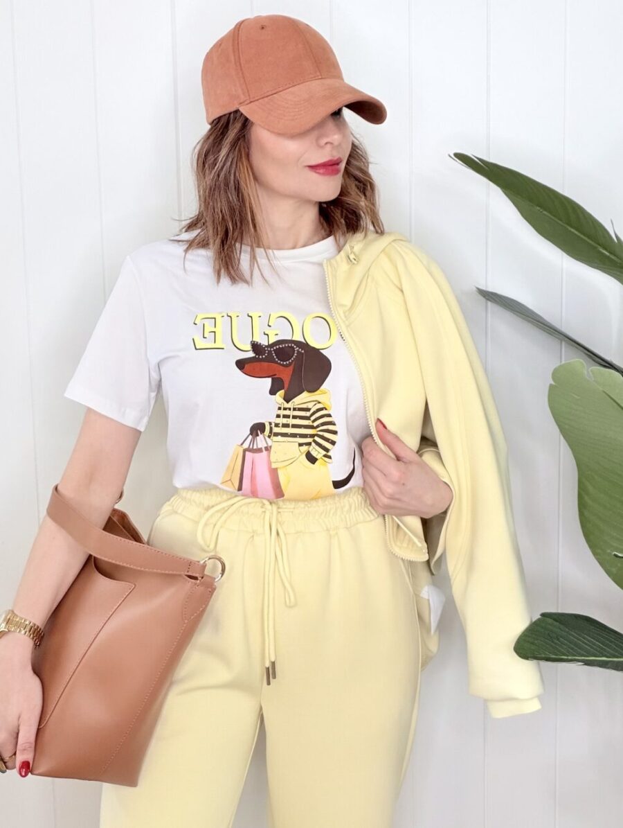 Camiseta DOG SHOPPING Amarillo