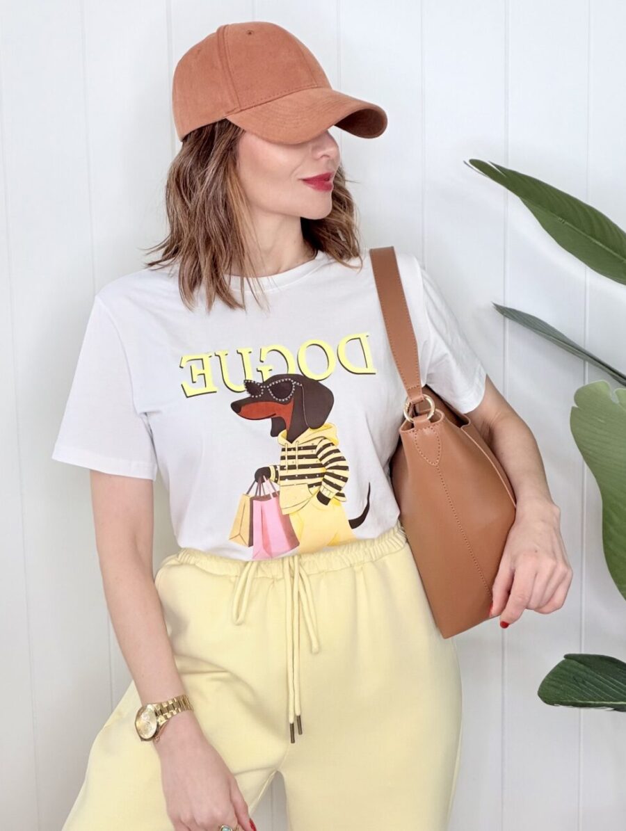 Alternative view of Camiseta DOG SHOPPING Amarillo