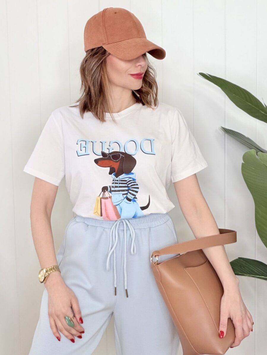 Camiseta DOG SHOOPING Azul